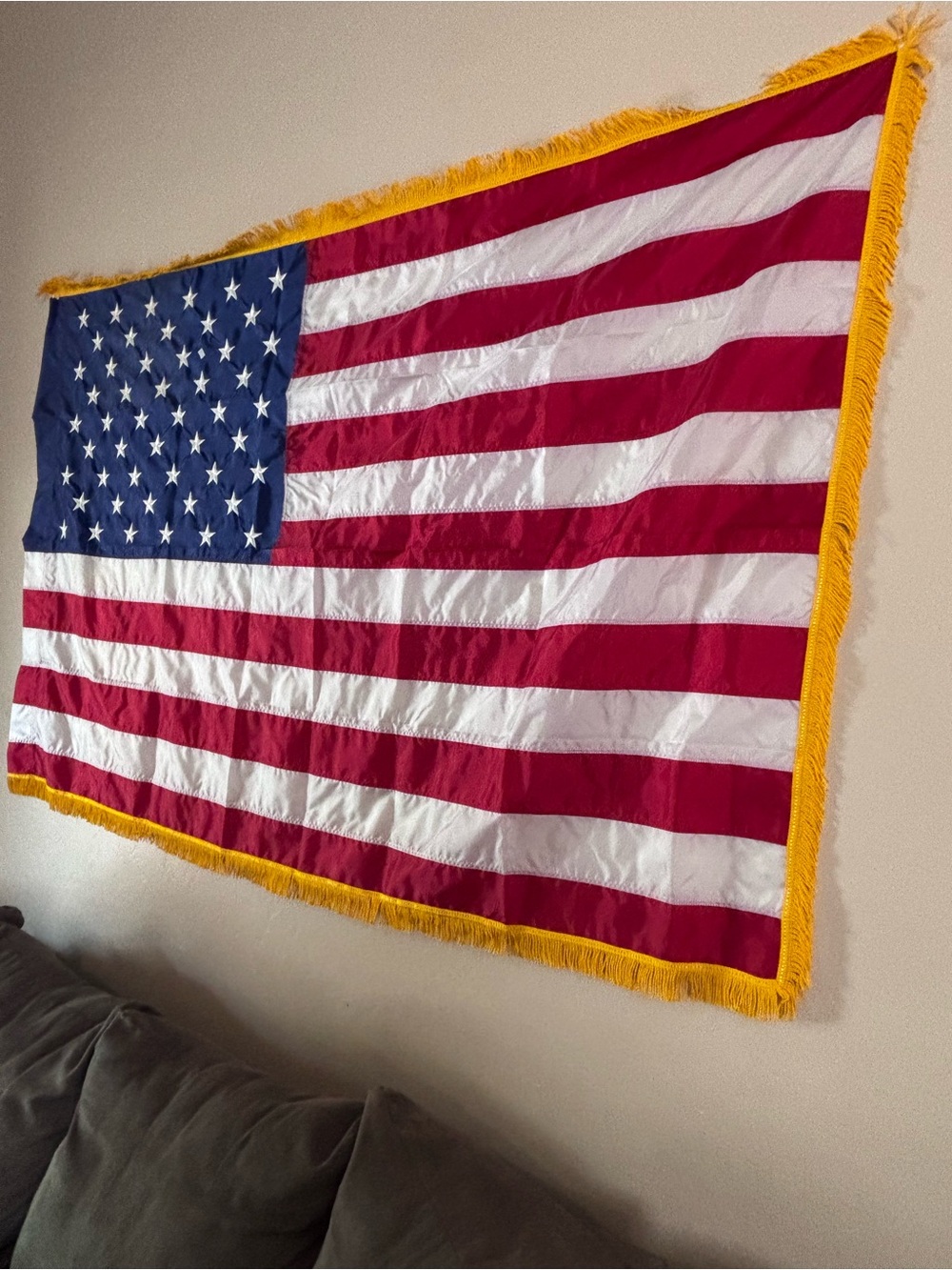 American Flag Wall Hanging - Red, White & Blue - Picture 2 of 5